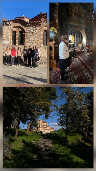 διάφορες φωτογραφίες μαθητών στο χώρο του ιερού ναού των Αγιών Θεοδώρων